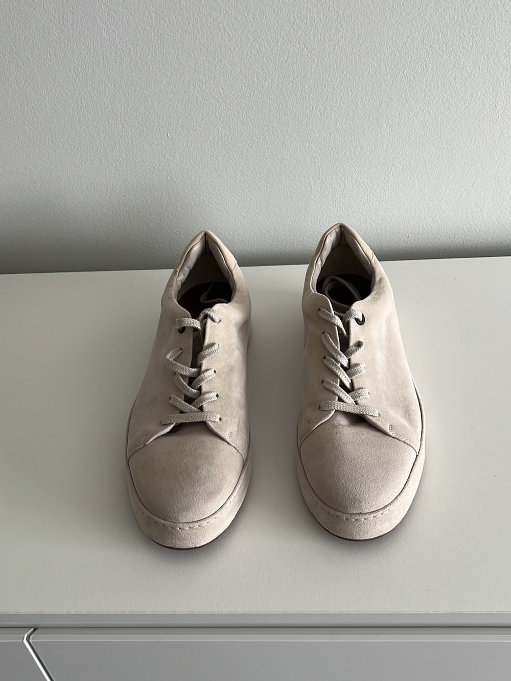 Loro Piana Women's Suede Low-Top Sneakers in Beige